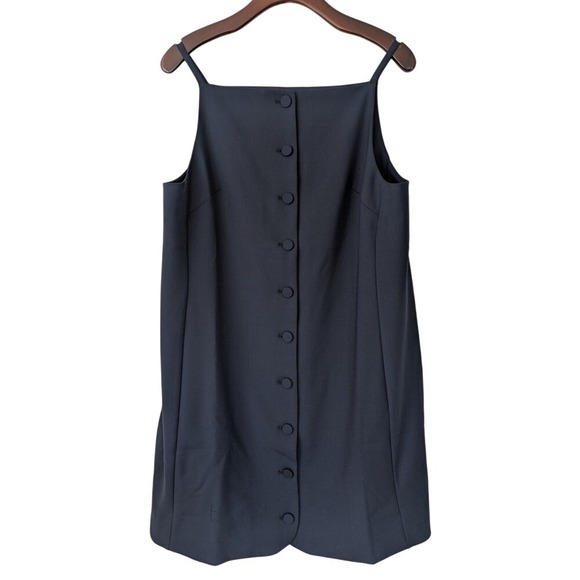 Madewell High-Neck Sleeveless Vest Mini‎ Dress Navy Blue Size 10 NWT NS388 - Picture 1 of 6
